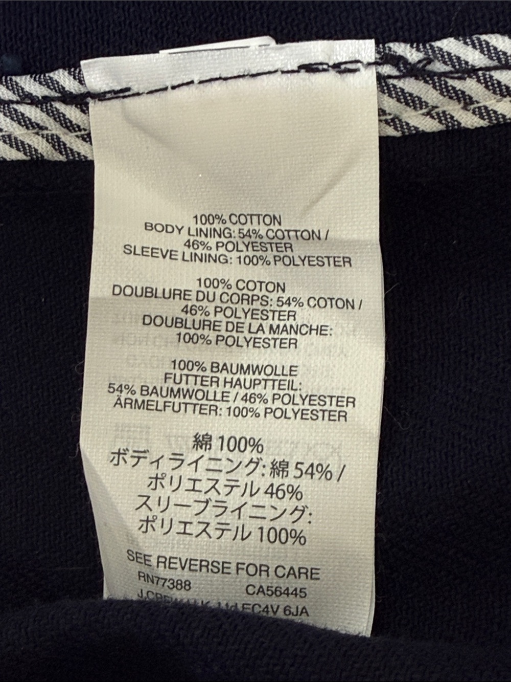 J. Crew Double Breasted Classic Twill Chino Heavyweight Cotton Peacoat Size 8 - Picture 10 of 10